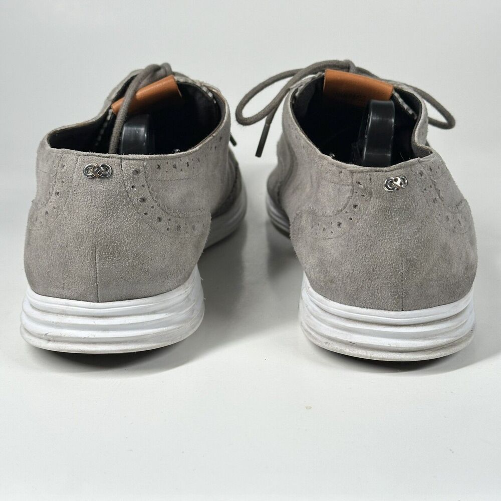 Cole Haan Misha Grand OS Women 10B Gray Suede Oxford II Shoes W05167 Wingtip - Picture 10 of 16